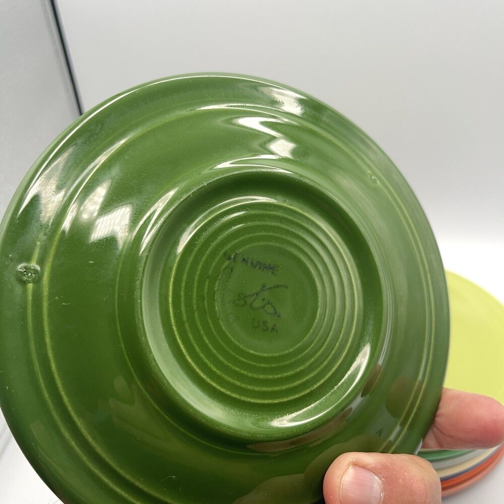 Vintage Mixed Fiesta Bread & Butter Plates 6.25” Colors Lot (8) Genuine HLC USA - Picture 4 of 16